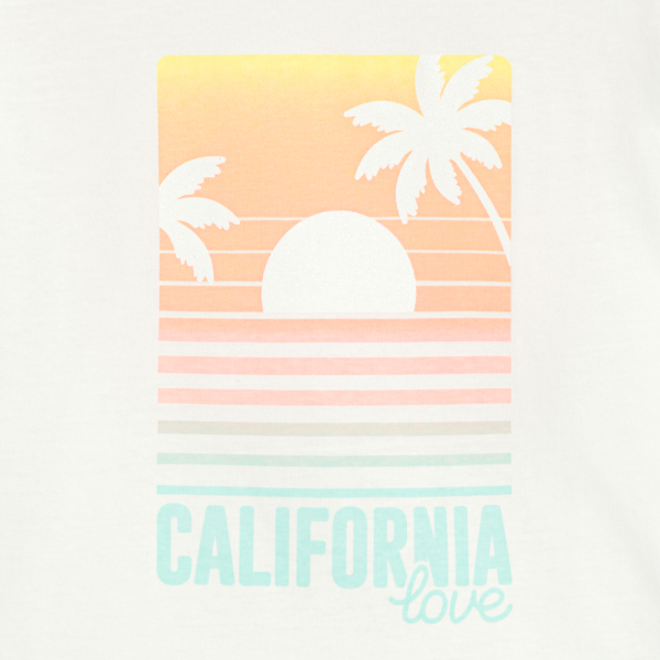 بيجاما شورت منقوشة بيضاء للفتيات